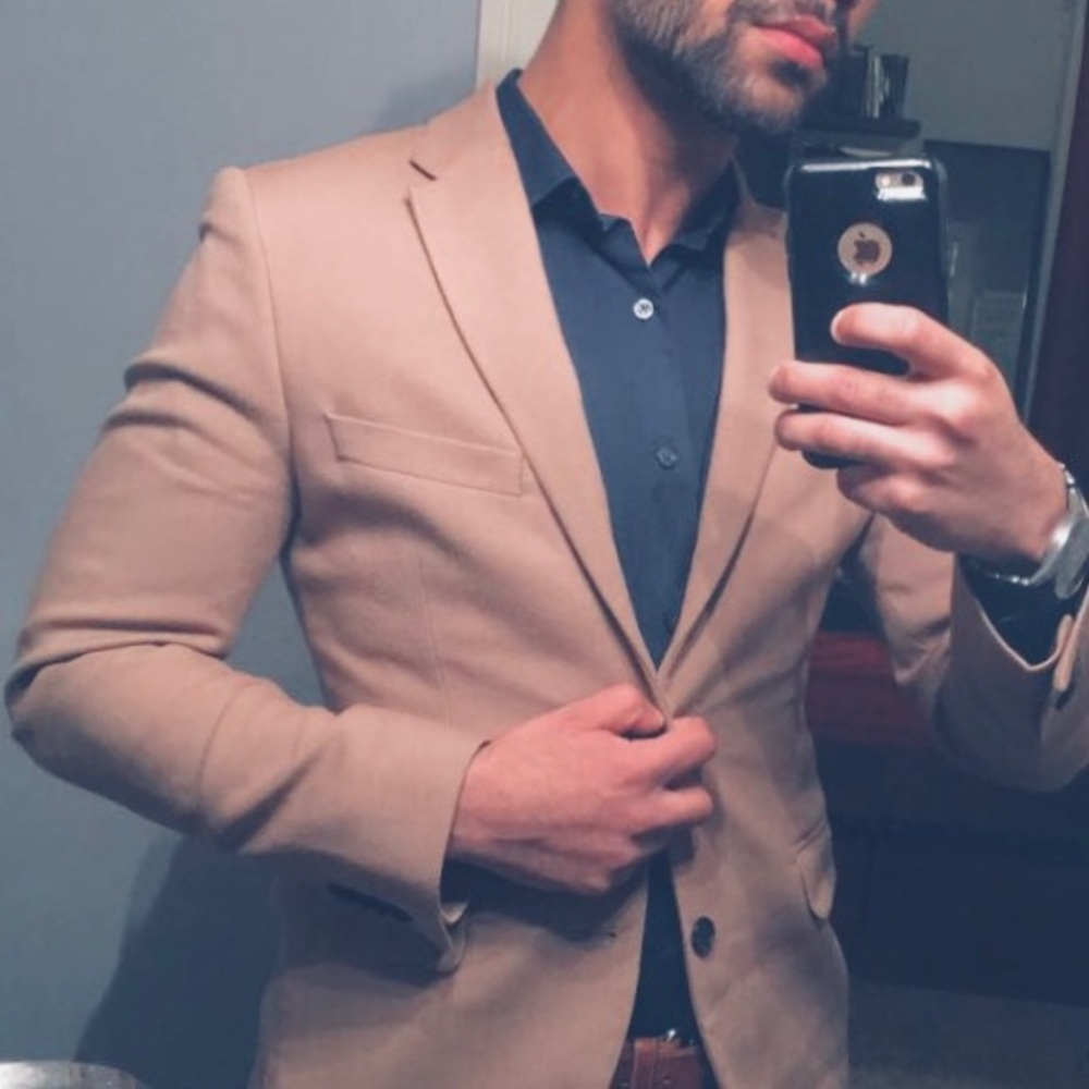 H&M Tan Slim Fit Blazer